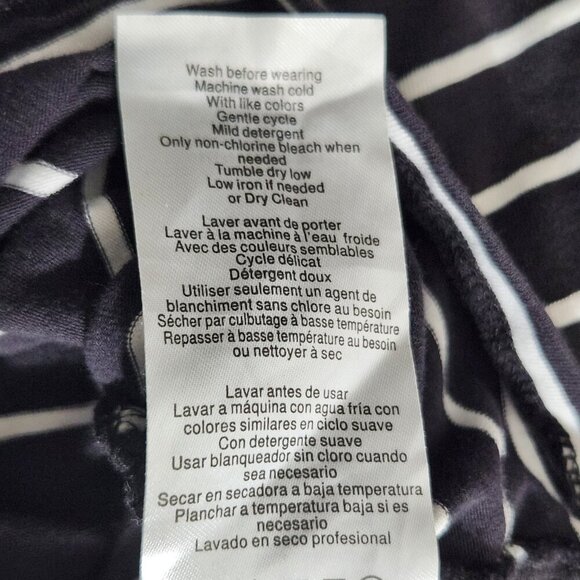 BumpStart Maternity Shirt Womens Medium Striped Long Sleeve Ruched Top - Picture 8 of 8